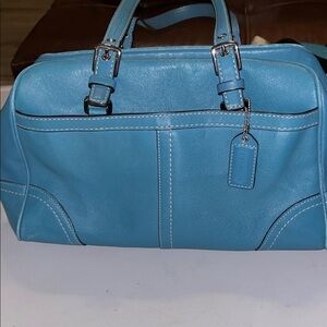 Coach Teal Satchel Bag
